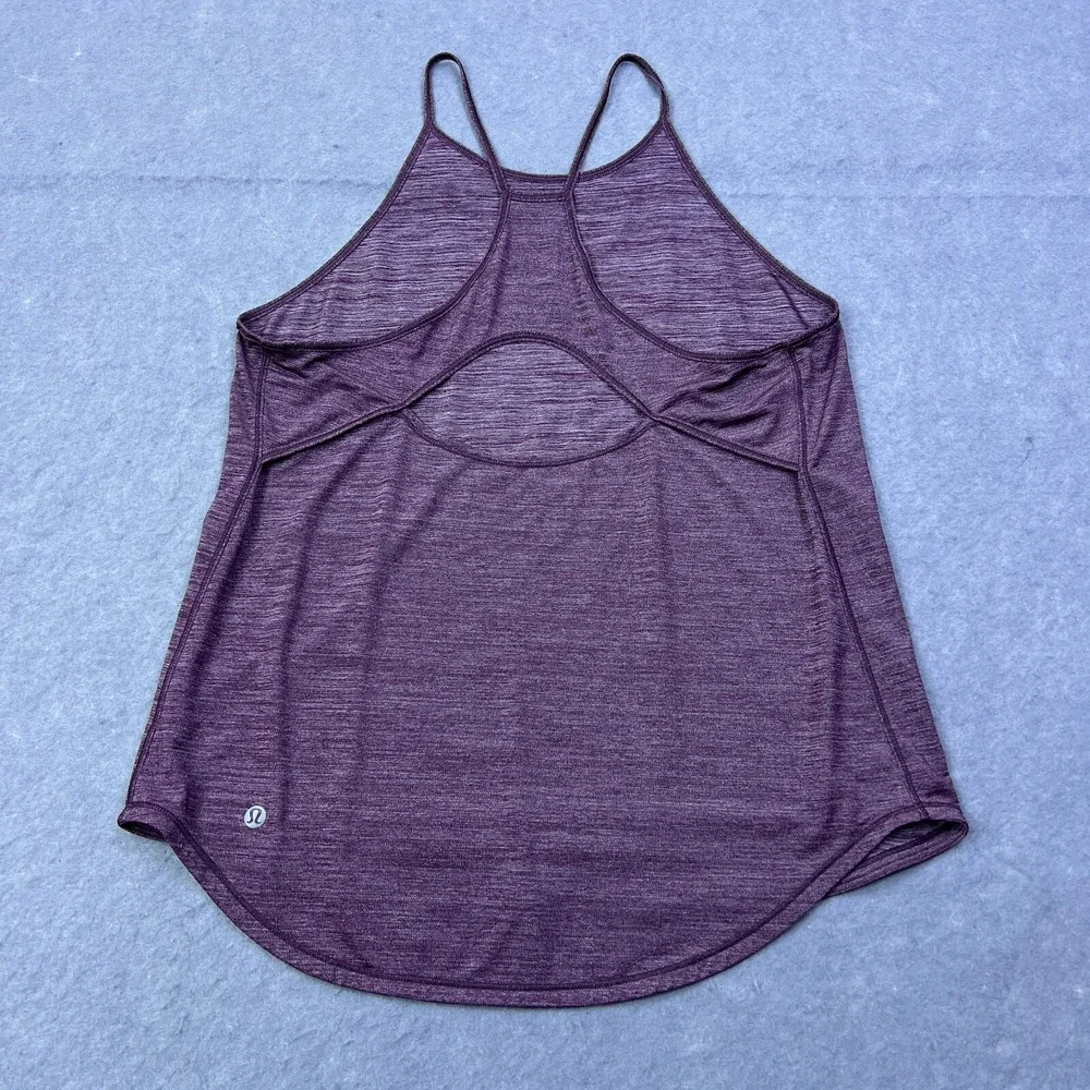 Lululemon Tank Women's 6‎ Fast As Light Singlet Heathered Bordeaux Drama W1NHKS